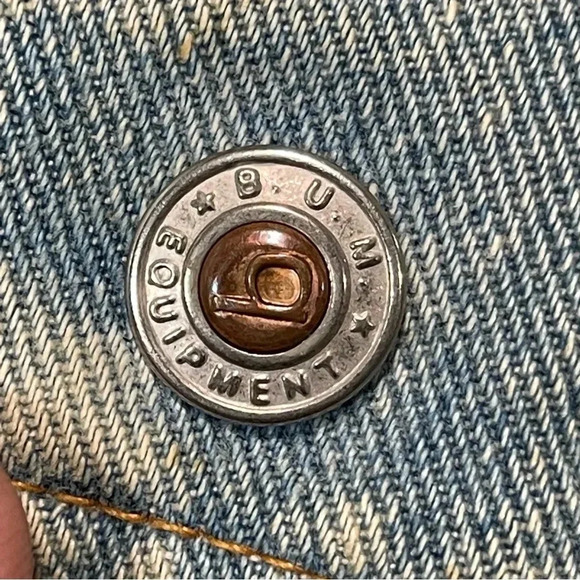 Vintage U.M. B-54 Equipment VTG Men's Denim Varsity Jacket Size Medium - Picture 13 of 16